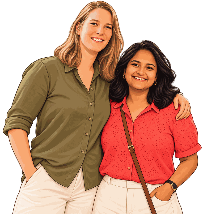 Shourya and Nienke, the founders of FLŌR